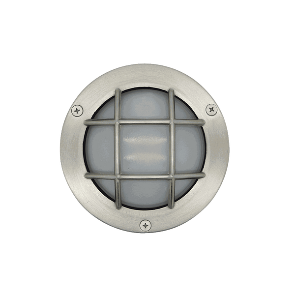 Solid Metal Mini Porthole Style Light with Frosted Glass