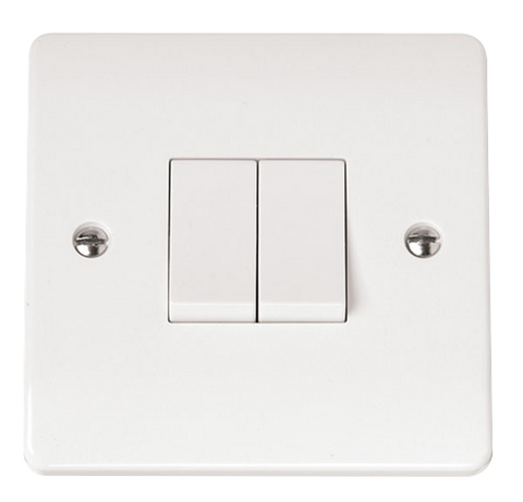 CLICK MODE 2-GANG 2-WAY 10A PLATE SWITCH
