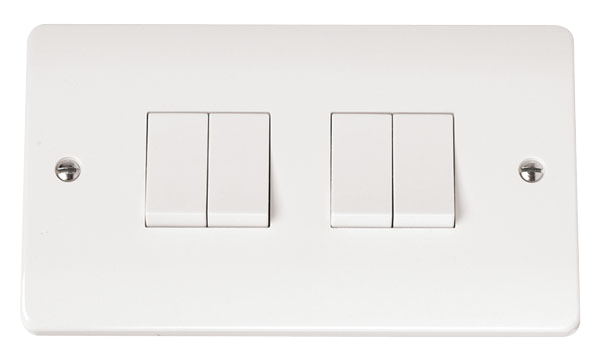 CLICK MODE 4-GANG 2-WAY 10A PLATE SWITCH