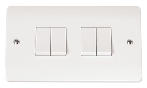 CLICK MODE 4-GANG 2-WAY 10A PLATE SWITCH