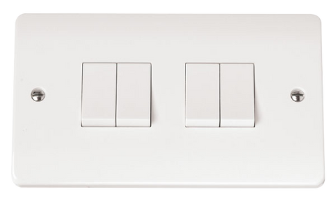CLICK MODE 4-GANG 2-WAY 10A PLATE SWITCH