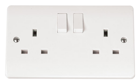 CLICK MODE 2-GANG DOUBLE POLE 13A SOCKET OUTLET SWI