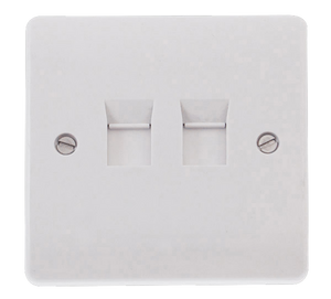 CLICK MODE 1 GANG DOUBLE CAT-5E OUTLET