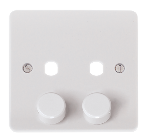 CLICK MODE MODE 2 GANG SINGLE DIMMER PLATE & KNOBS