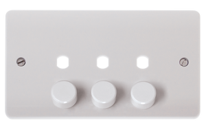 CLICK MODE MODE 3 GANG DOUBLE DIMMER PLATE & KNOBS
