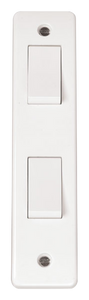 CLICK MODE 2-GANG 2-WAY 10A ARCHITRAVE PLATE SWITCH