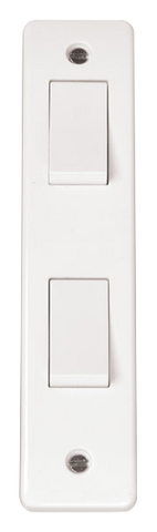 CLICK MODE 2-GANG 2-WAY 10A ARCHITRAVE PLATE SWITCH
