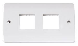 CLICK MODE DOUBLE SWITCH PLATE 4 GANG APERTURE