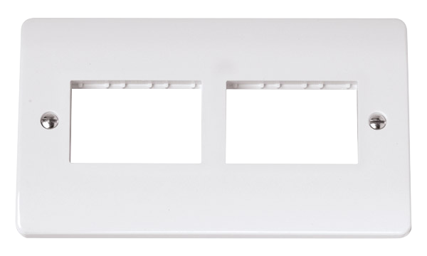 CLICK MODE DOUBLE SWITCH PLATE 6 GANG APERTURE