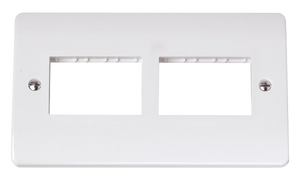CLICK MODE DOUBLE SWITCH PLATE 6 GANG APERTURE
