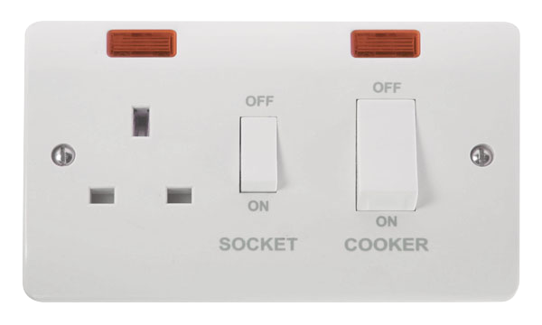 CLICK MODE 45A DP SW+13A DP SW SOCKET+NEONS