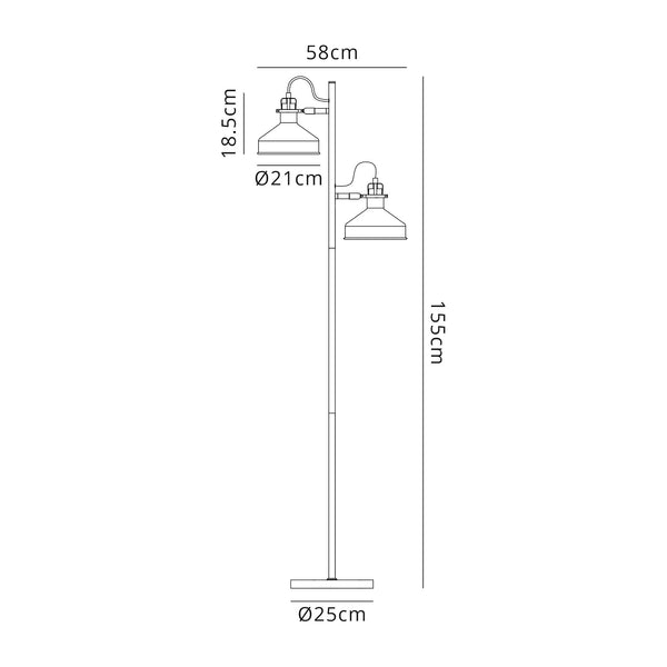 Scholar 2 light floor lamp